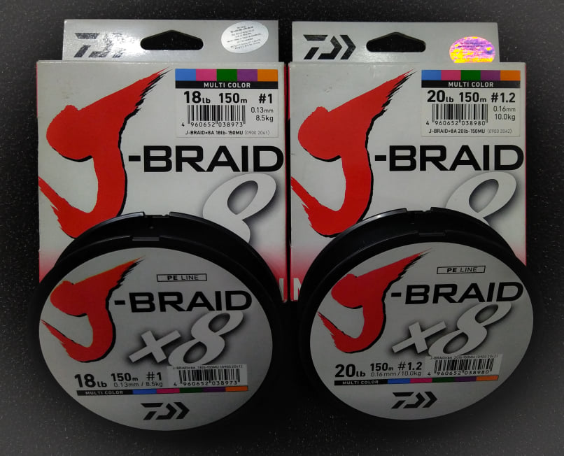 [HCM]DÂY PE CÂU LURE DAIWA J-BRAID X8 MULTI COLOUR (150 MÉT)