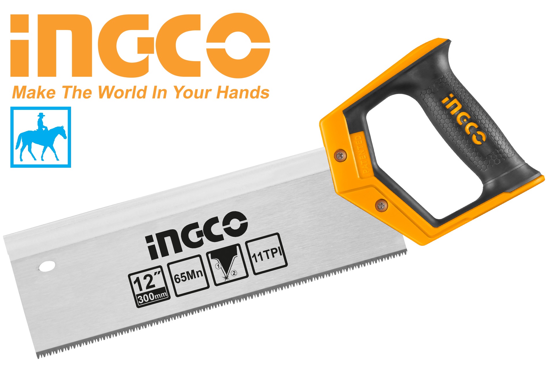 Cưa tay cưa gỗ 300mm 12 inch back saw ingco hmbsb3008 tht59126b