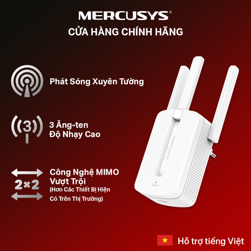 Bảng giá Bộ Mở Rộng Sóng Wifi Mercusys MW300RE Chuẩn N 300Mbps Phong Vũ