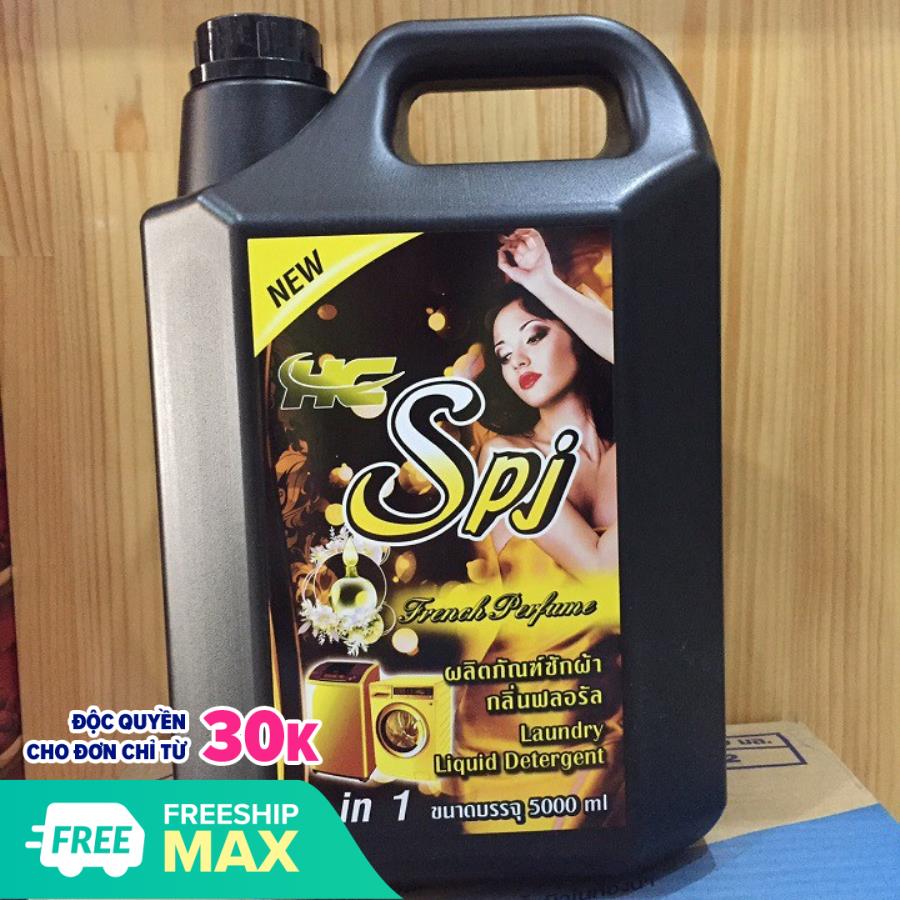 Nước Giặt Xả 6In1 Spj 5000Ml Vàng Đen