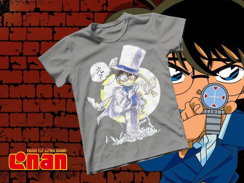 [HCM]Áo thun Cotton Unisex - Anime - Conan - Conan kid chibi
