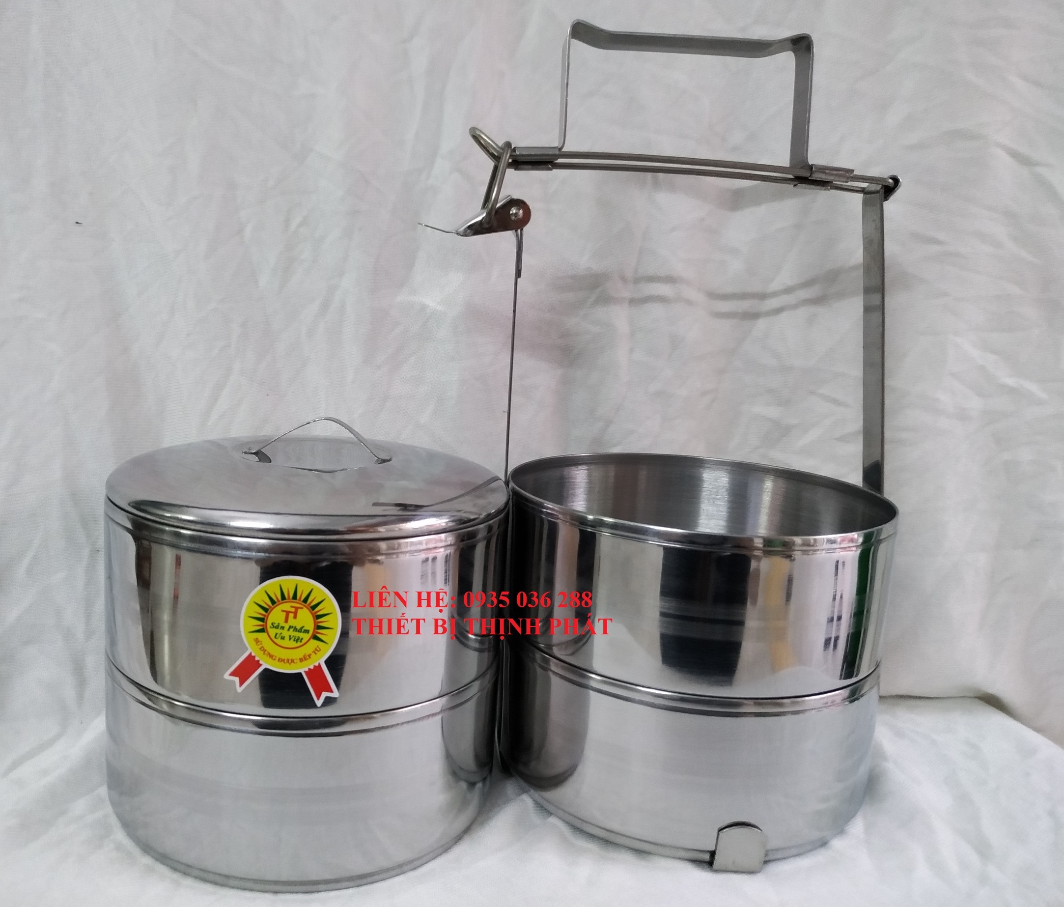 Camen Inox  4 ngăn - cao 30 cm