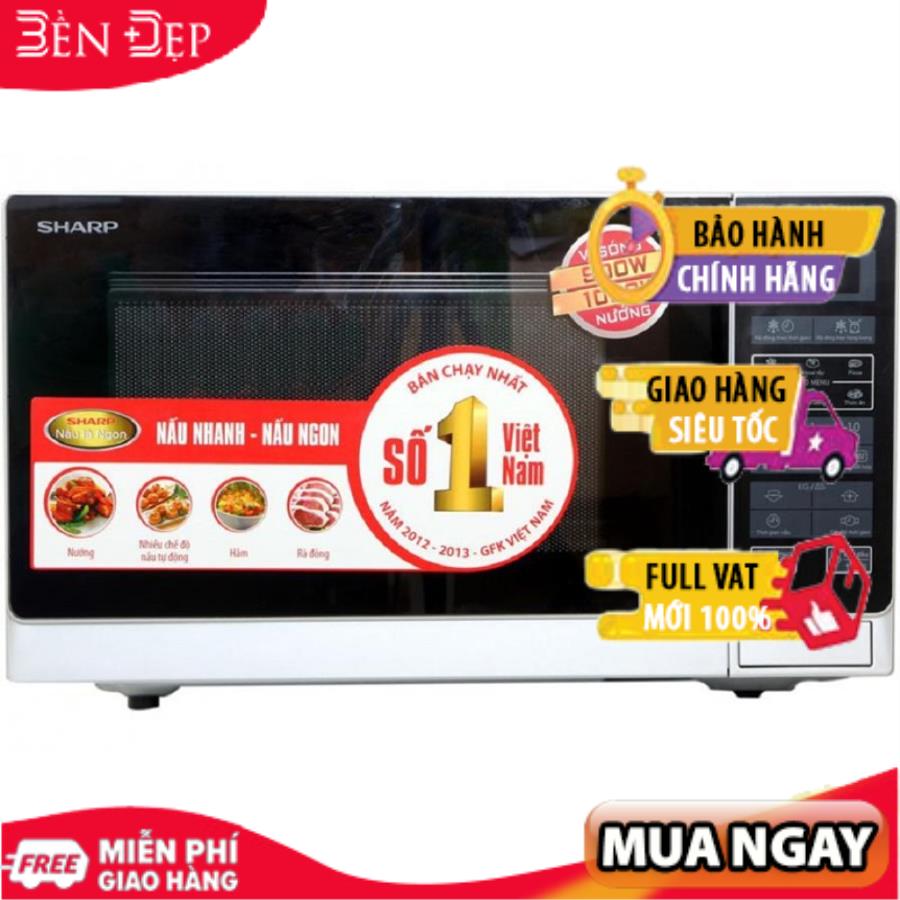 Lò vi sóng Sharp R-G572VN-S 25 Lít (Giá áp dụng giao tại HN, HCM& các tỉnh liên hệ shop)
