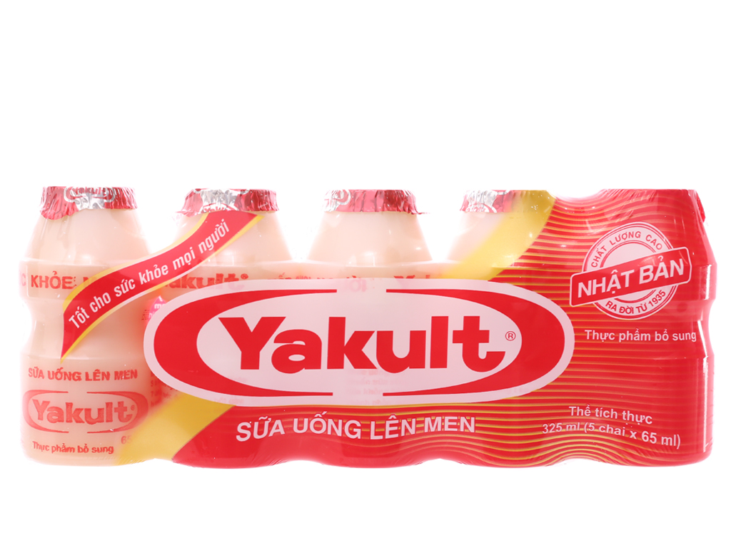 Sữa uống lên men Yakult Nhật Bản lốc 5 chai x 65ml