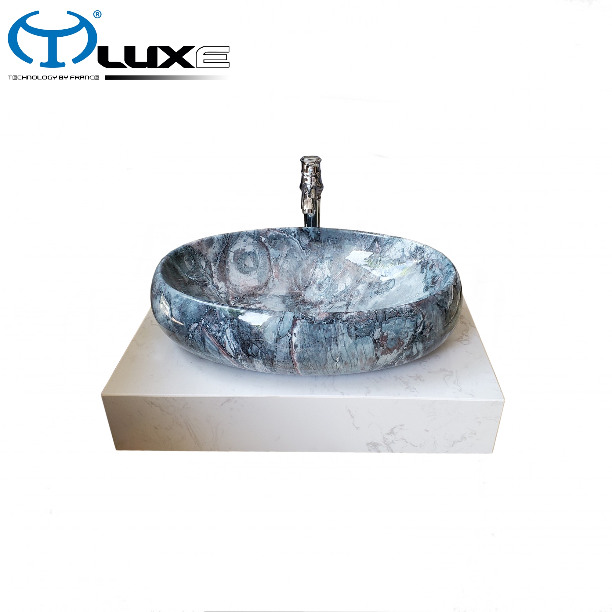 Chậu lavabo bàn đá cao cấp LUXE C165