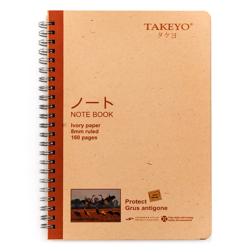 SỔ LÒ XO TAKEYO A5 8532 (160 TRANG, 14.8 x 21 CM)