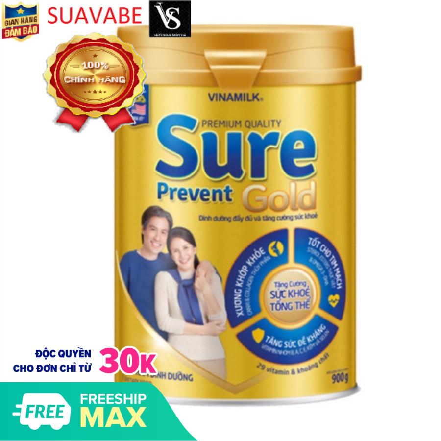 Sữa bột Vinamilk Sure Prevent Gold 900g (Hộp thiếc)