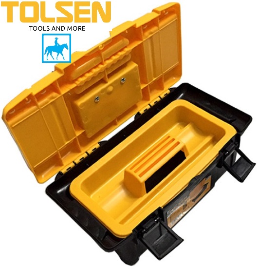 [HCM]Thùng Hộp Đồ Nghề Dụng Cụ Cơ Khí 13inch 34cm x 18cm x 13cm TOLSEN 80190
