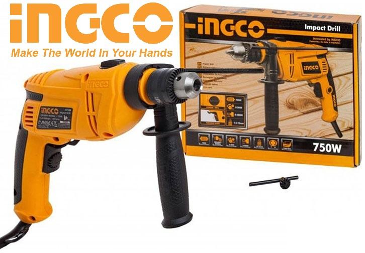 Máy khoan búa 13mm 750W Impact Drill INGCO ID7508E