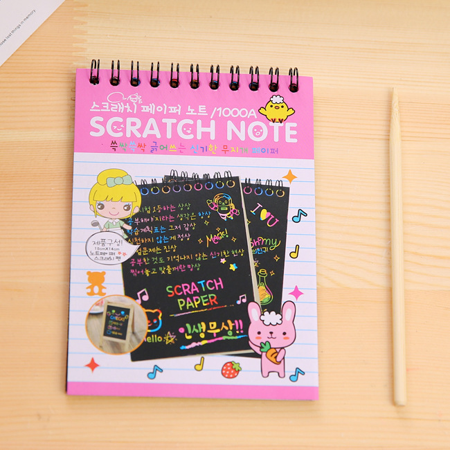 Sổ tay ma thuật Scratch Note nhiều sắc màu (10 tờ) (14*10.5cm)