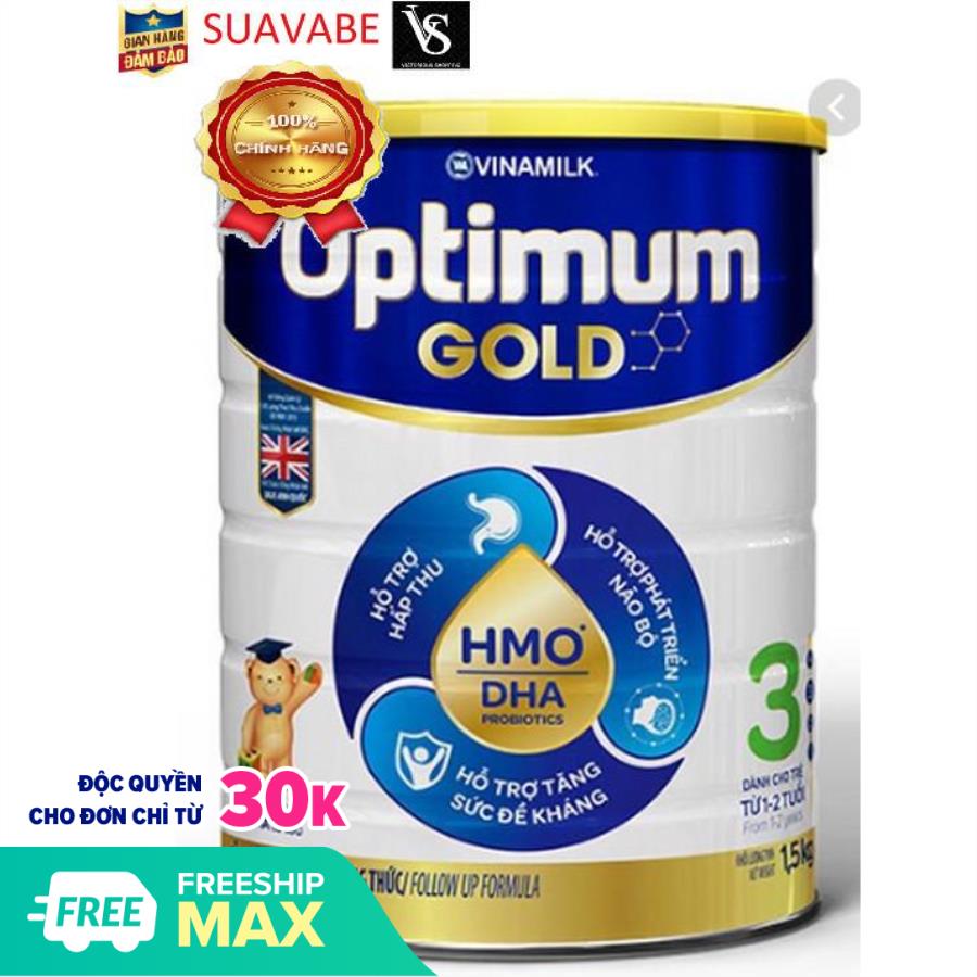 Sữa Bột Vinamilk Optimum Gold 3 HMO Hộp 1450g (Cho bé 1-2 tuổi)