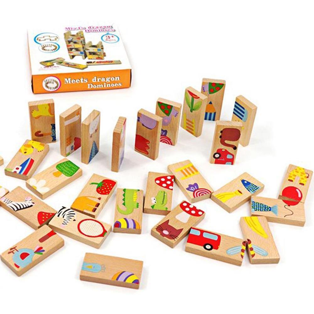 Đồ chơi domino gỗ / thẻ xếp hình 28 miếng - ms