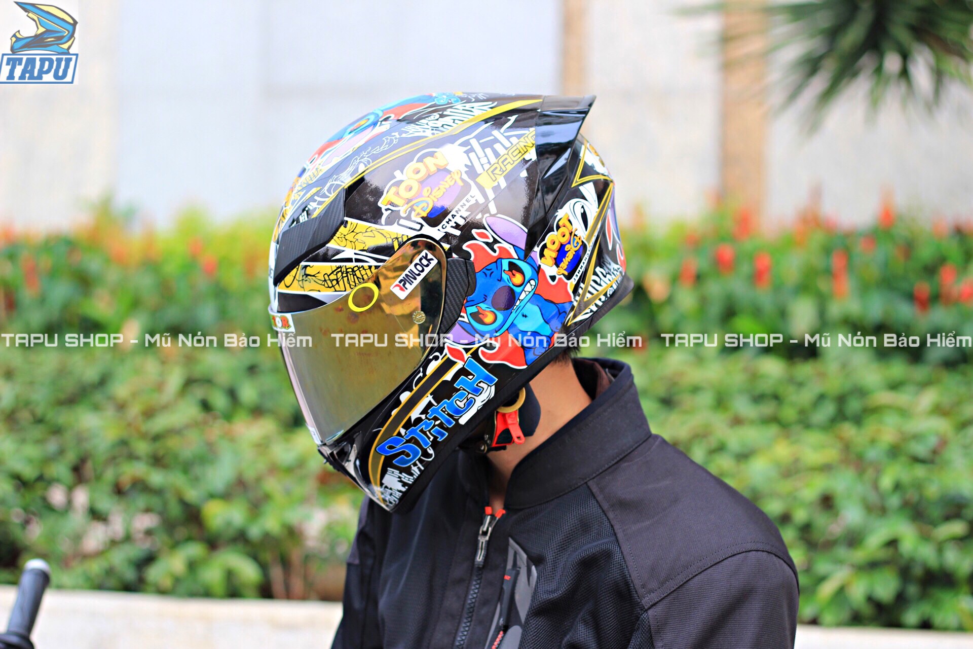 Nón Fullface ROYAL M138B 1 Kính Lên Tem STICK