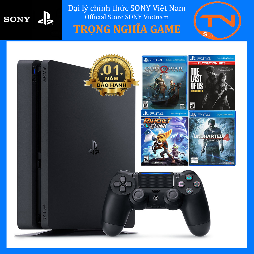 Máy PS4 Slim 1TB Kèm 4 games HOT