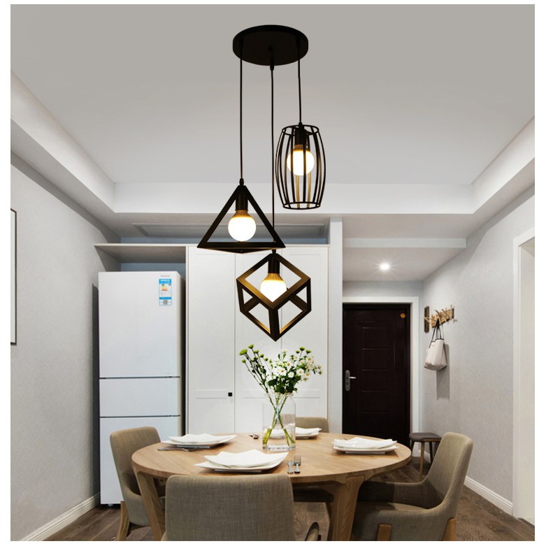 [HCM]BỘ 3 ĐÈN THẢ DECOR KHỐI LẬP PHƯƠNG THÁP BẦU DỤC. Phong cách thiết kế hoàn mỹ cho công trình của bạn.