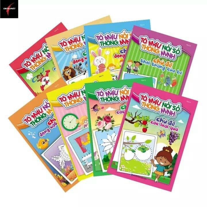 [SIÊU RẺ] SÁCH TẬP TÔ MÀU 8 CUỐN CHO BÉ