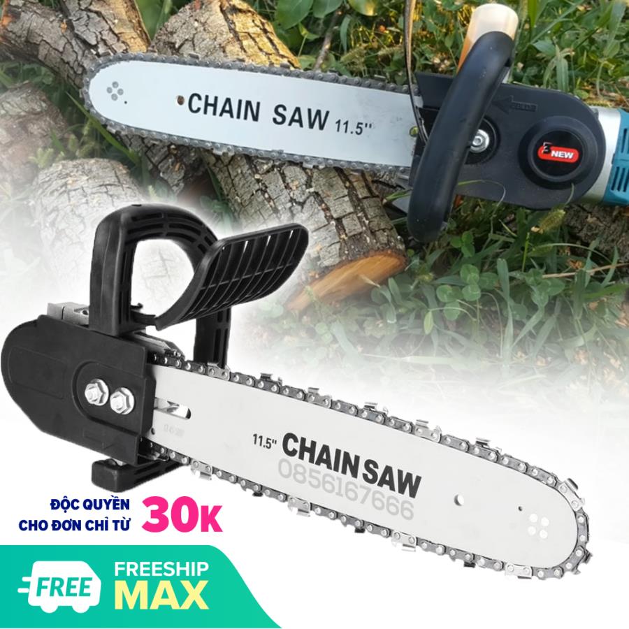 Lưỡi cưa xích gắn máy mài - Lưỡi cưa xích - biến máy mài thành cưa - cưa xích cắt gỗ - cắt cành cây - xích cưa - cưa xích điện - máy cưa điện
