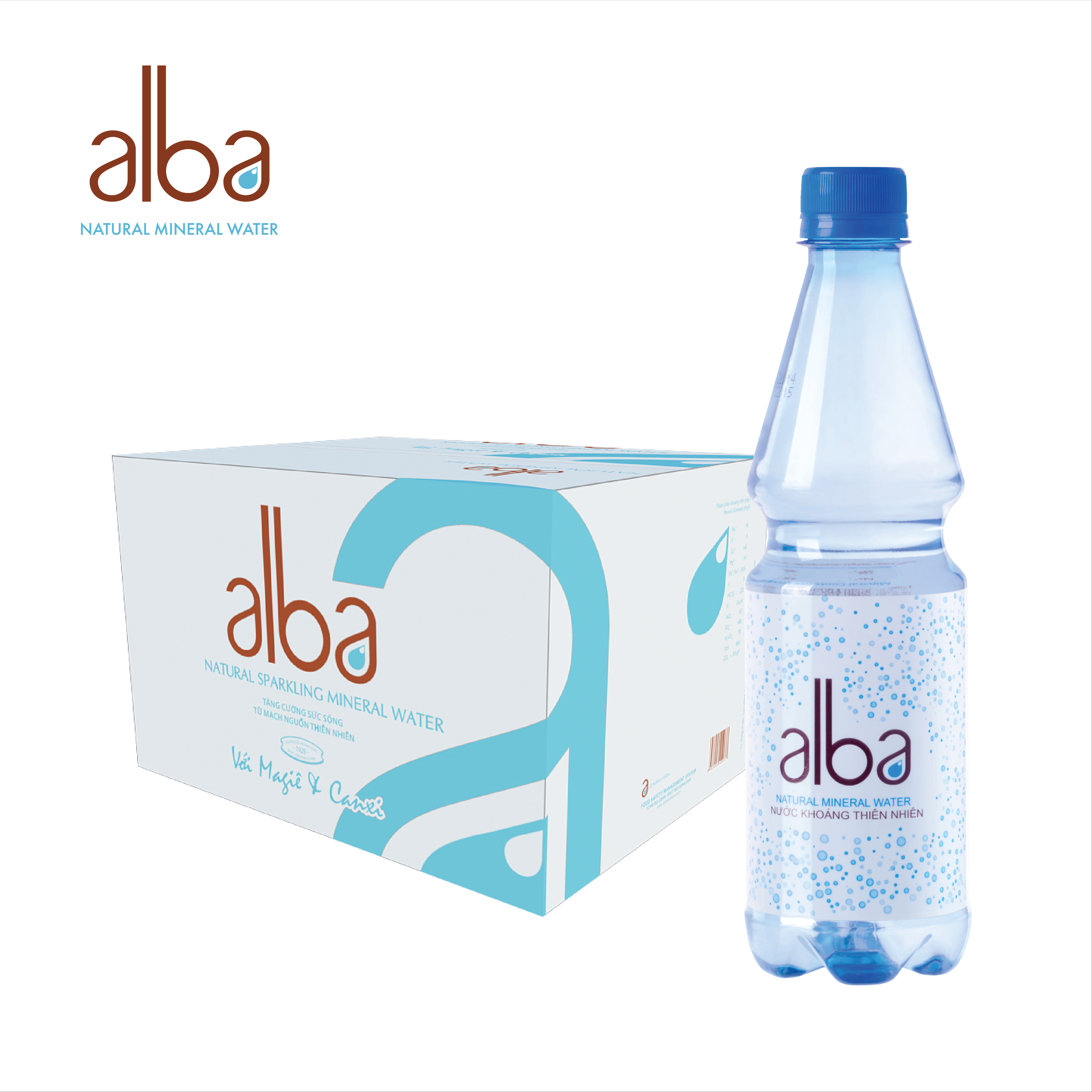 Thùng 24 chai nước khoáng thiên nhiên không ga Alba 500ml