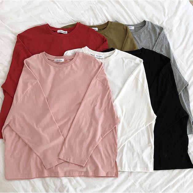 [HCM]ÁO THUN NỮ TAY DÀI UNISEX OVERHAND