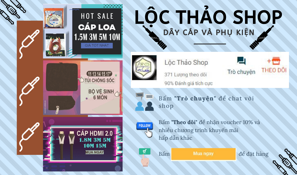 Cáp loa 2 đầu jack 3.5 dài 1.5M 3M 5M 10M 15M cao cấp (cáp 2 đầu 3.5, dây 2 đầu Jack 3.5)
