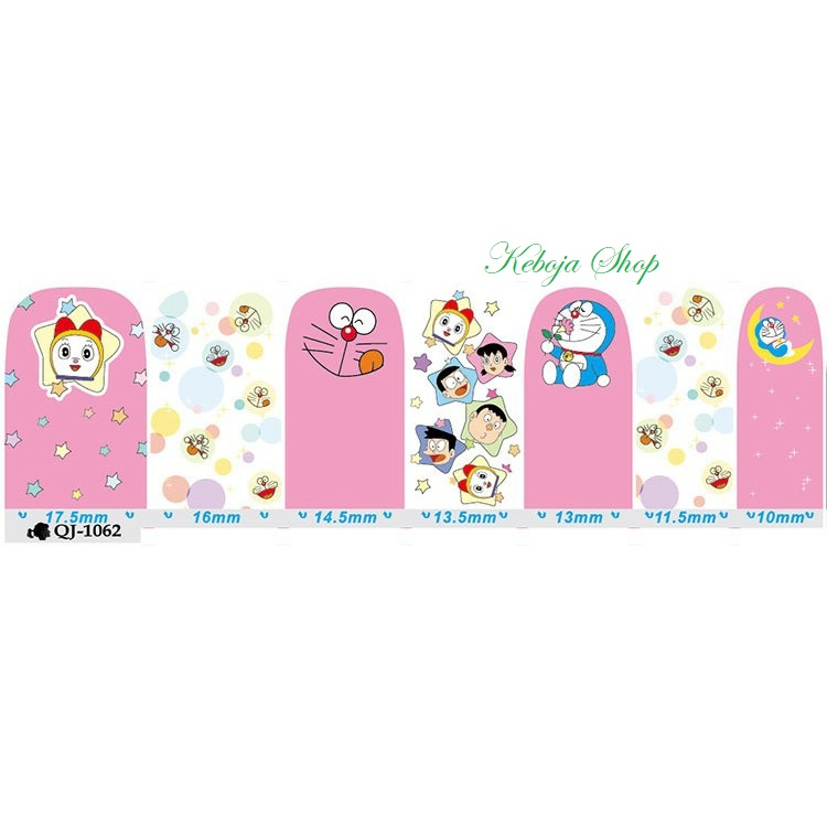 [HCM]Dán móng tay họa tiết hoạt hình dễ thương Doremon Doraemon