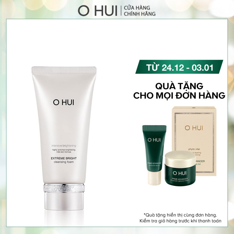 Sữa rửa mặt trắng da OHUI Extreme Bright Cleansing Foam 160ml giá rẻ