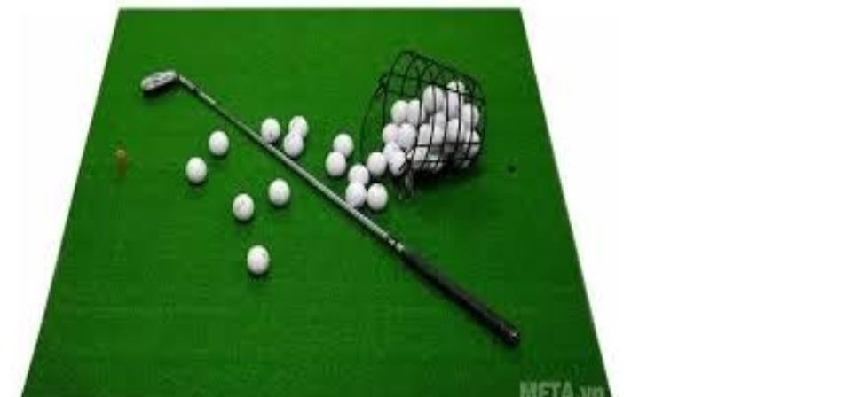 Thảm tập golf swing vandat 100cm x 110cm cỏ pp
