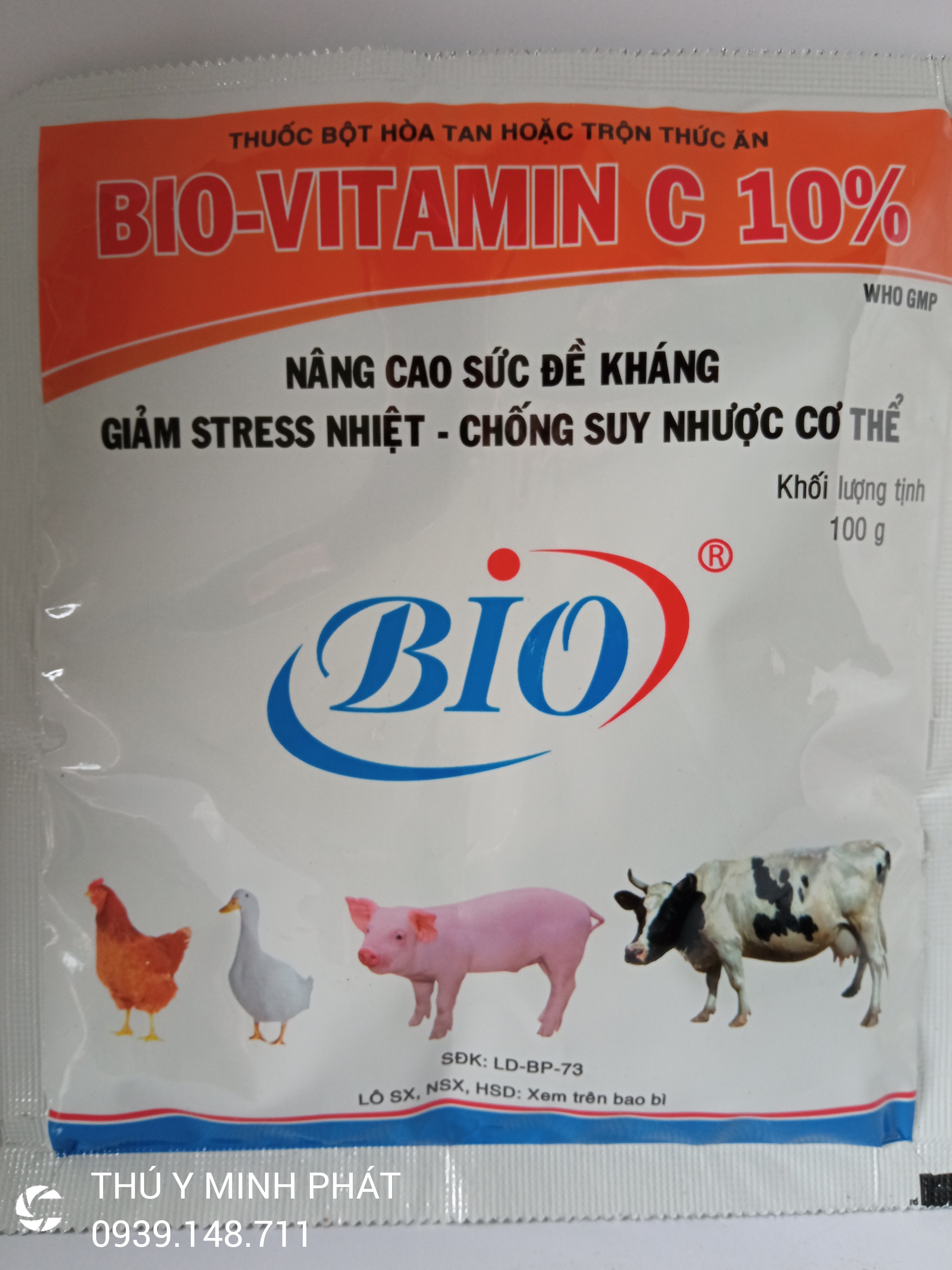 Bio vitamin c 10% gói 100gr