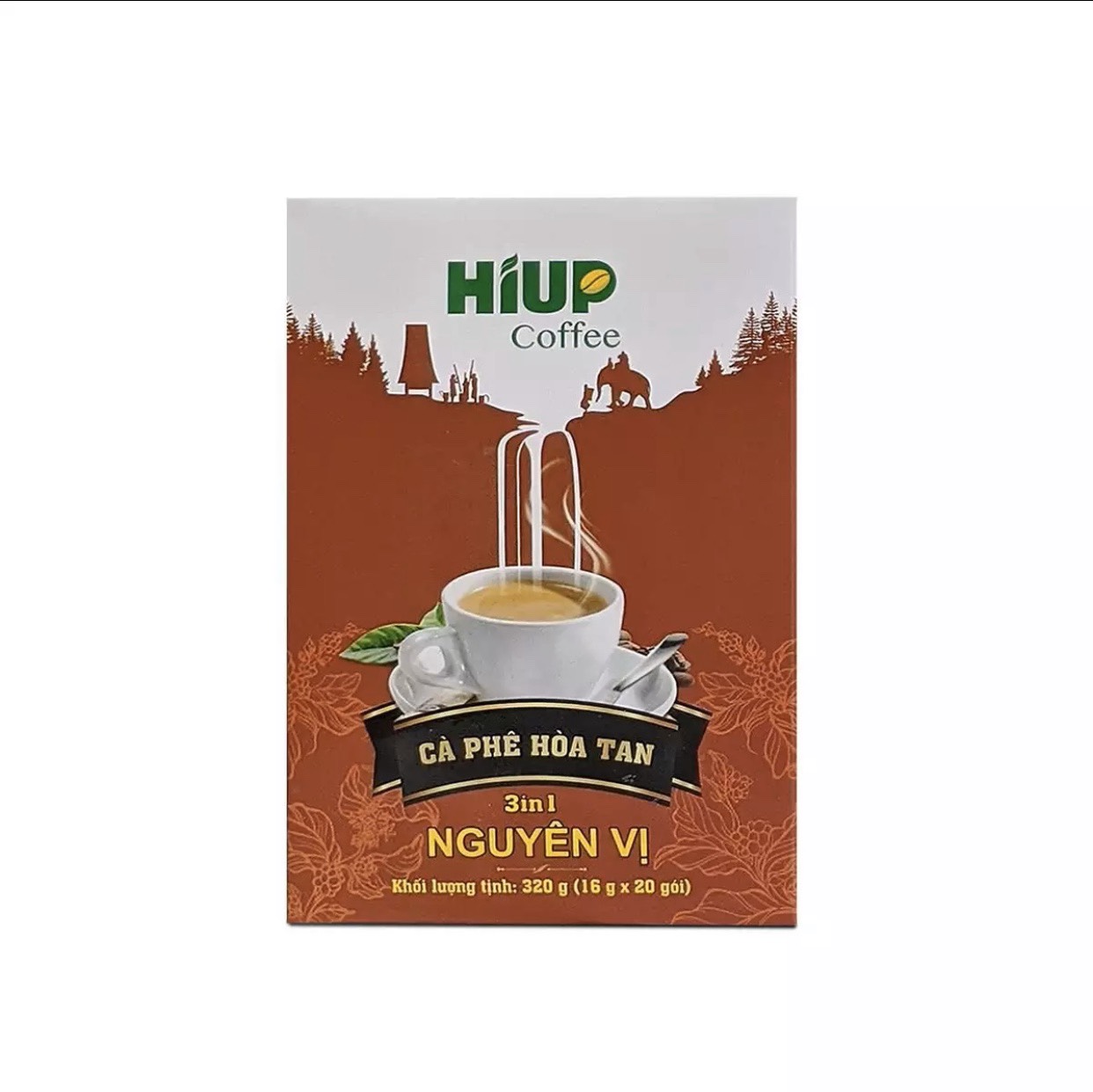 Cà Phê Hòa Tan 3in1 Nguyên Vị (20 gói x 16gr) - HIUP Coffee