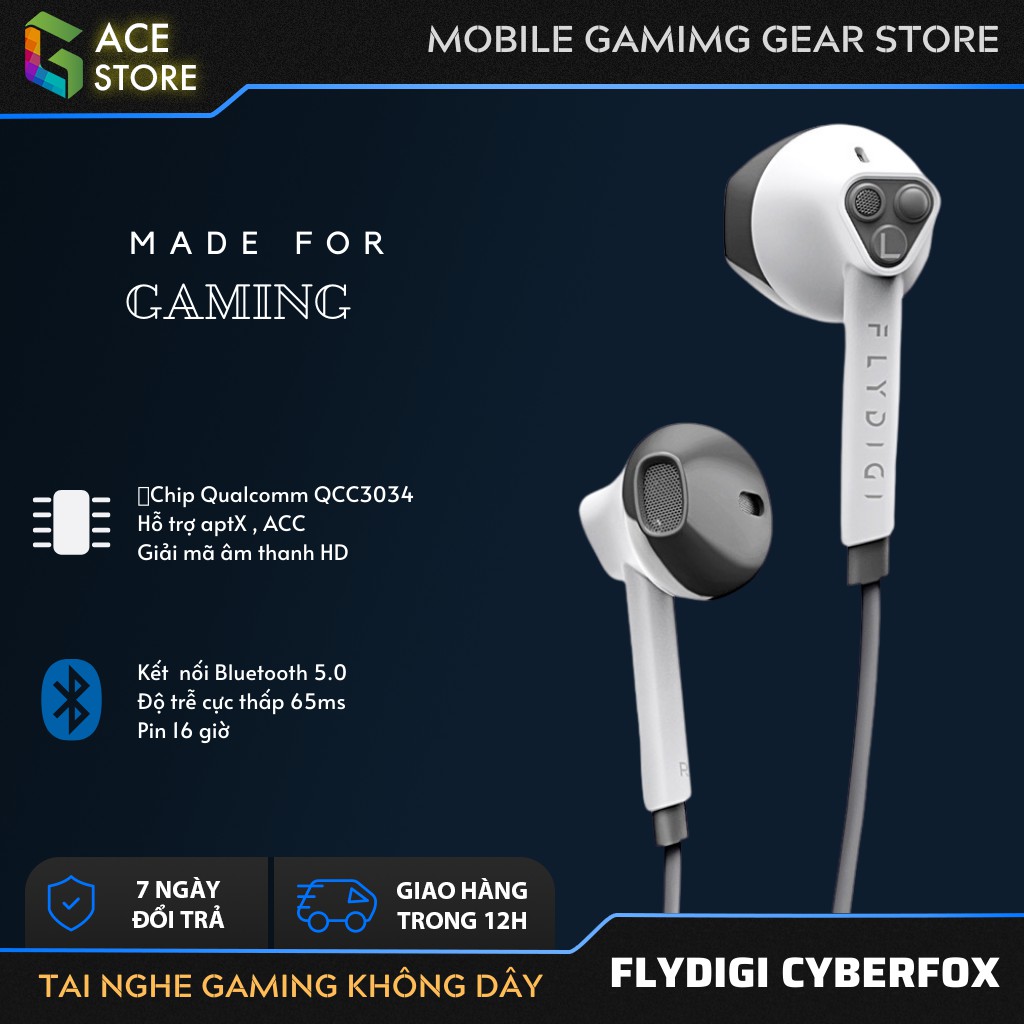 Flydigi CyberFox | Tai nghe gaming không dây bluetooth 5.0