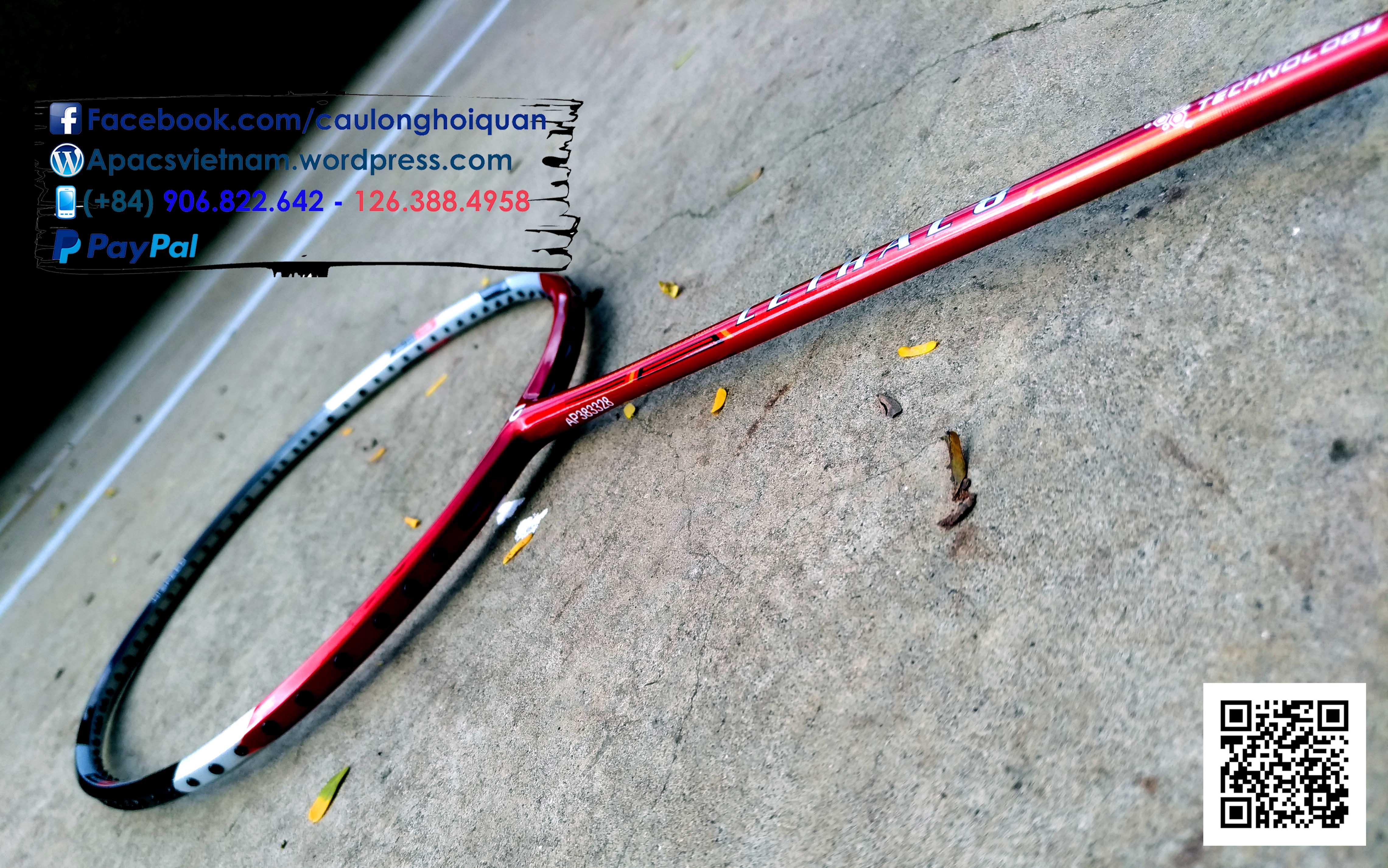 Vợt cầu lông Apacs Lethal 8 - 4U - Sắc đỏ huyền bí