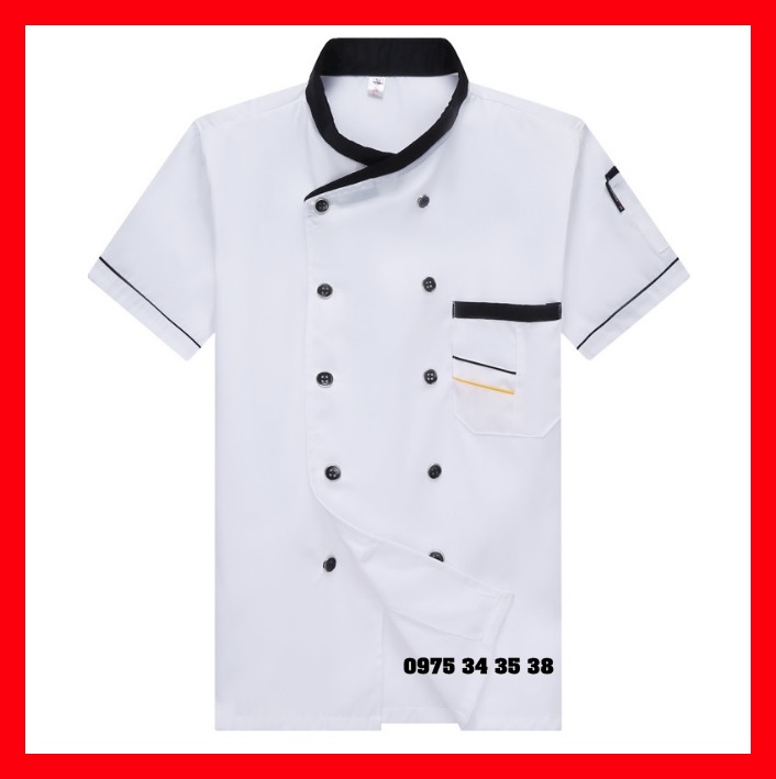Áo bếp ngắn tay mỏng mát thích hợp mùa hè