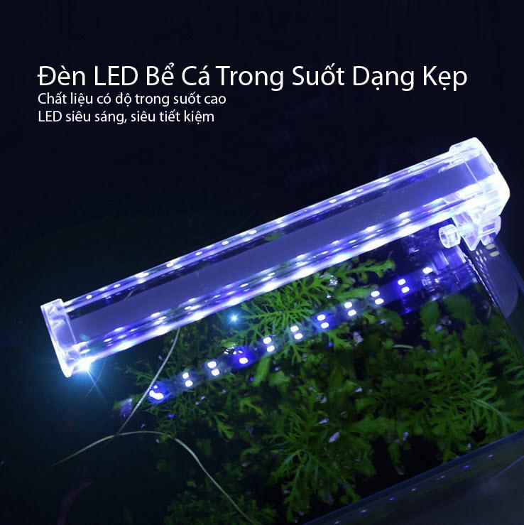 Đèn led Xilong D20 kẹp thành bể cá ( Dành cho bể cá cảnh 25-35cm)