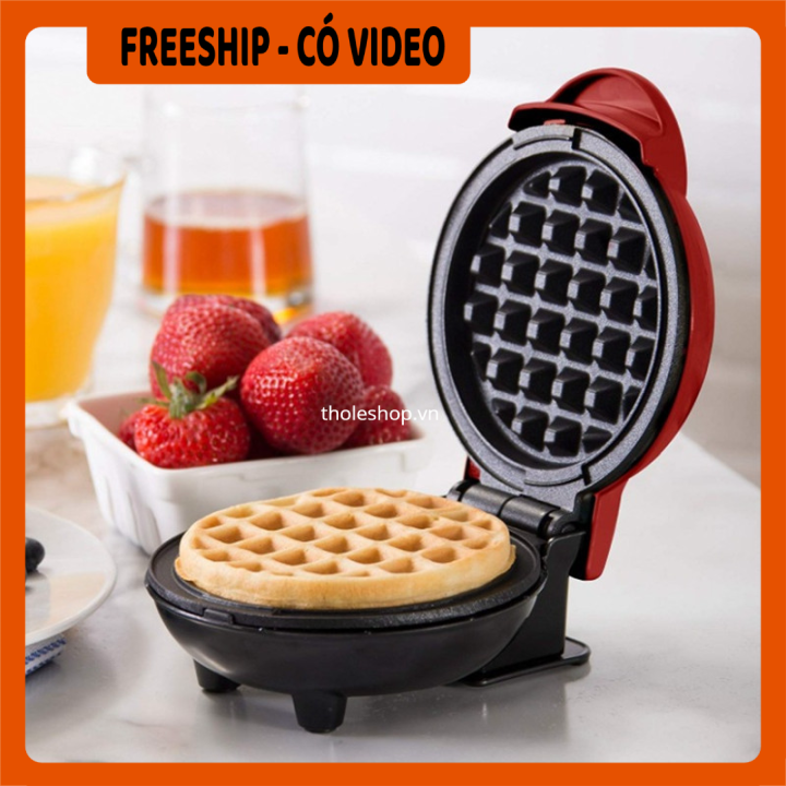 [FREESHIP] Máy làm bánh - Máy nướng bánh DASH chống dính cao cấp - Máy làm bánh quế/bánh kẹp Waffle mini - Máy tự làm bánh bằng điện dễ vệ sinh
