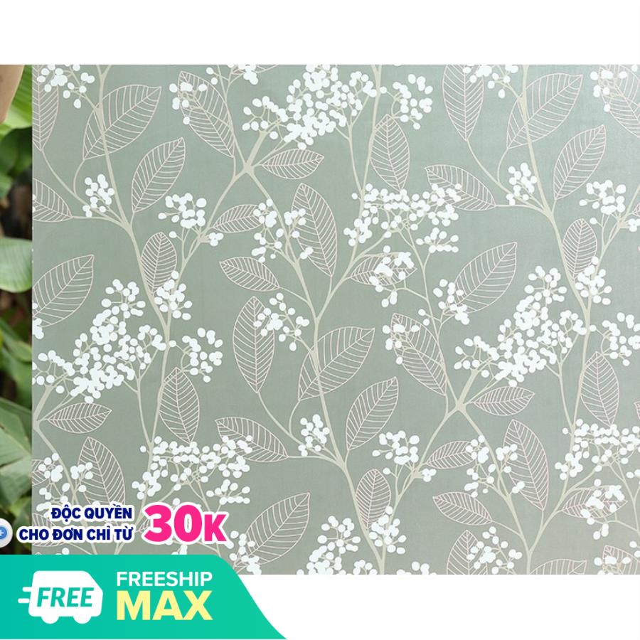 5 Mét Decal Dán Kính Mờ Khổ 45cm Rộng Có Keo - HOA LÁ HỒNG PK034