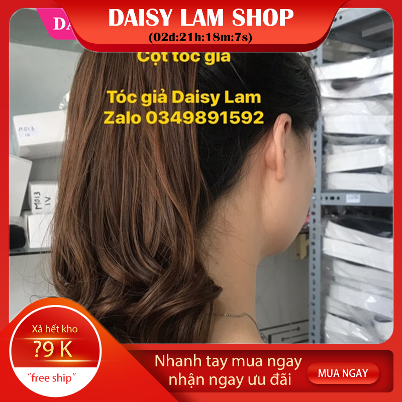 CỘT TÓC GIẢ XOĂN NGẮN 38cm C009