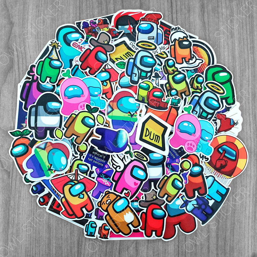 [HCM]Bộ hình dán AMONG US 2021 sticker pvc siêu hot chống nước cao cấp không bay màu - Owl Sticker