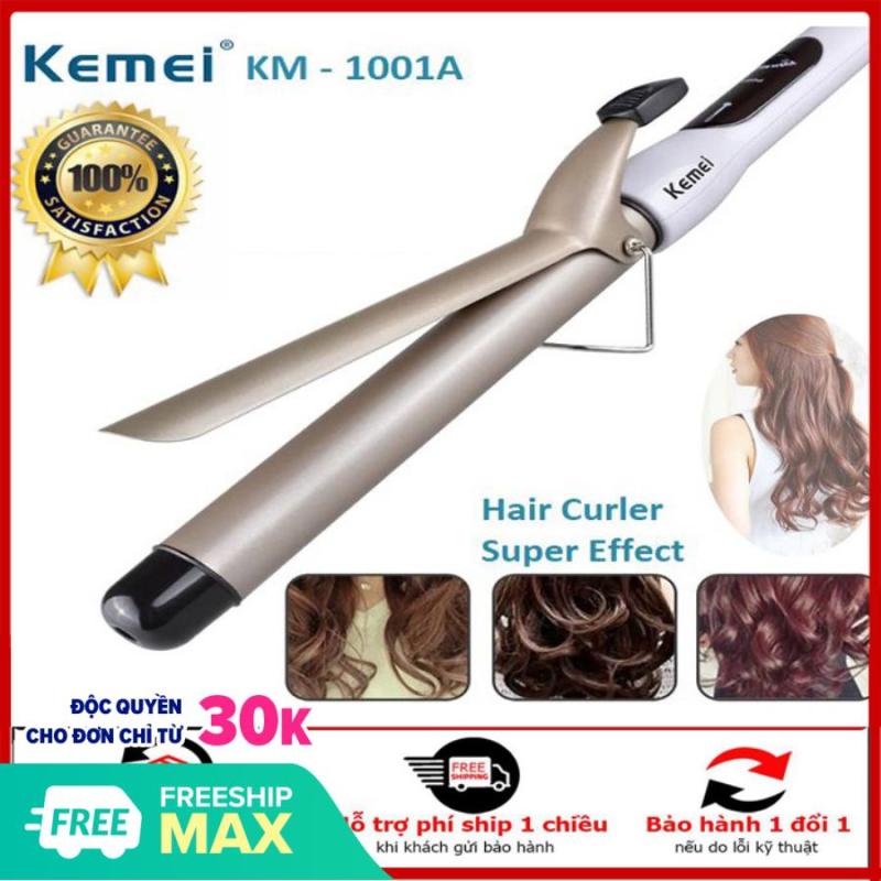 (có bảo hành) Máy uốn duỗi tóc làm xoăn kemei KM-1001A nhập khẩu