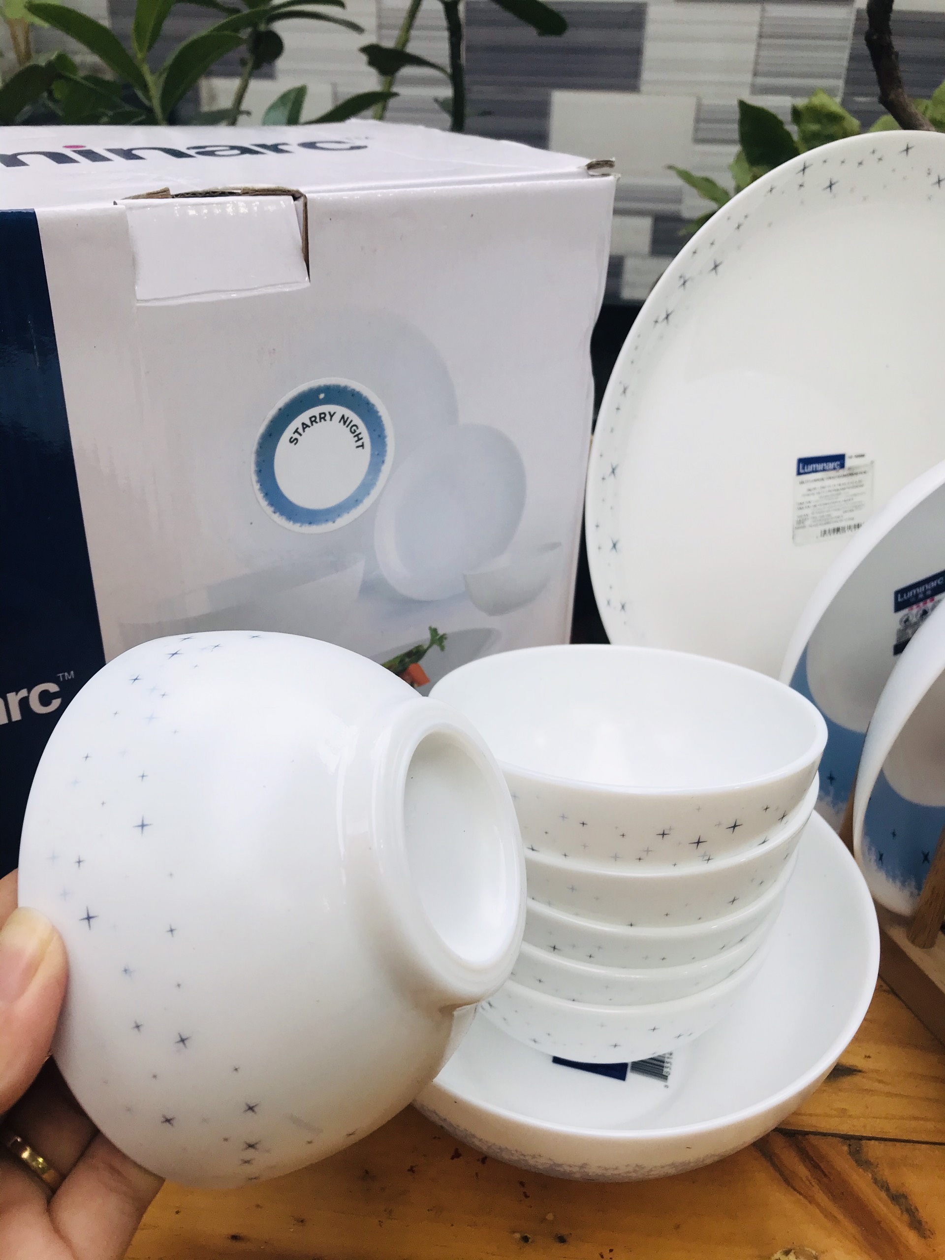 [HCM]Bộ Bàn Ăn TT Luminarc Diwali Starry Night 12 món