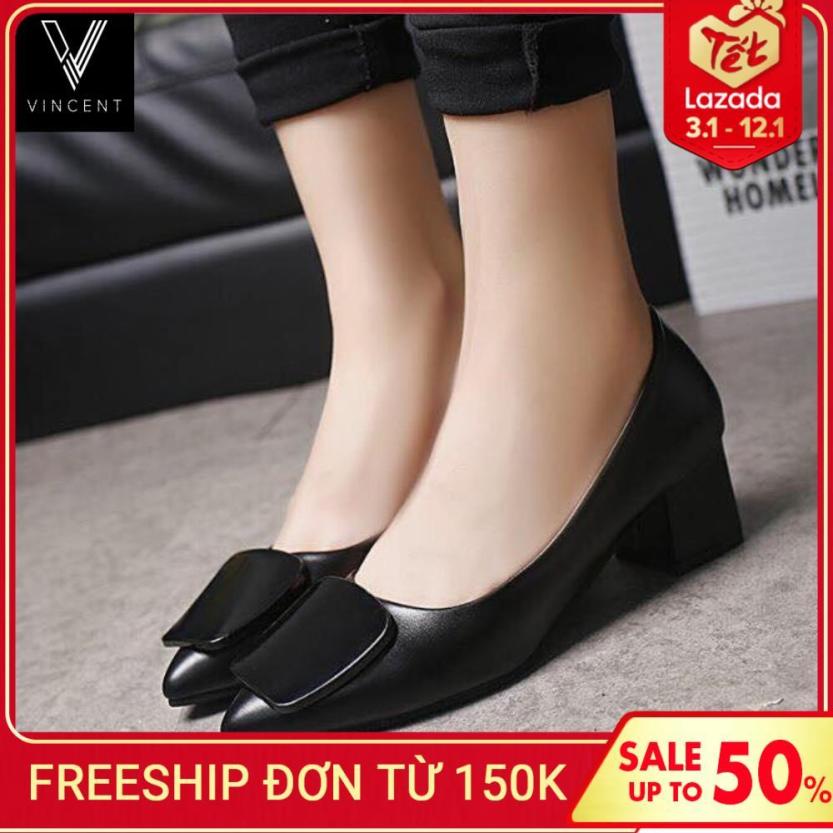 Giày Cao Gót Mũi Nhọn Đế Cao 5cm Đẹp , Sieu Bền 3 Màu Đỏ, Xám,Đen giá rẻ