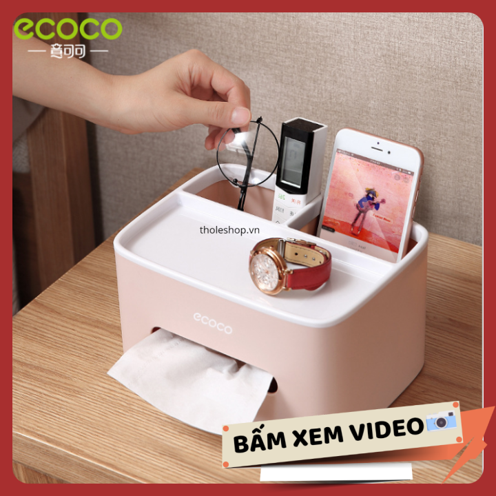 [HCM]Hộp đựng giấy - Hộp đựng giấy vệ sinh để bàn có ngăn trên nhựa ABS an toàn giúp tăng âm lượng lên gấp đôi khi bỏ điện thoại vô hộp [rẻ vô địch]