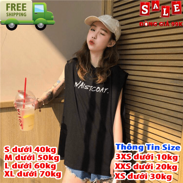 Áo thun nữ áo thun nữ sát nách from rộng NAISSTCOAT Chất thun cotton co giản mềm mịn thiết kế giấu quần phong cách trẻ