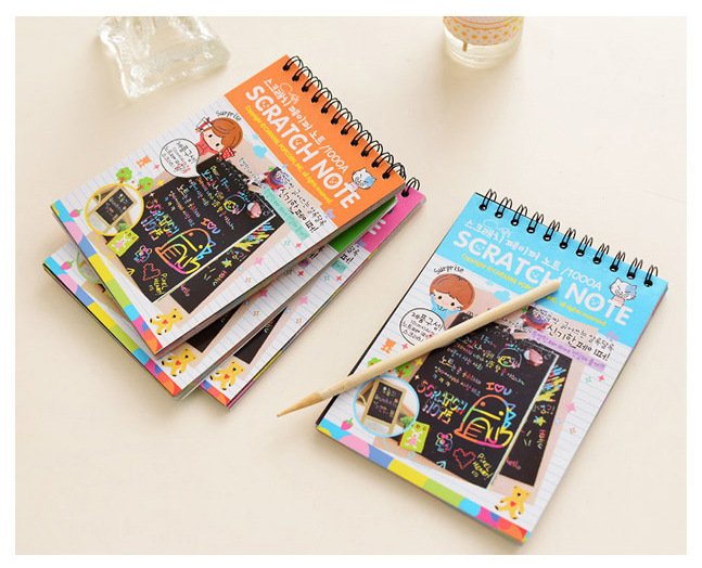 Sổ tay ma thuật Scratch Note nhiều sắc màu (10 tờ) (14*10.5cm)