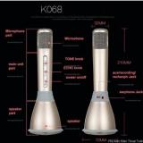 Micro karaoke Bluetooth có loa K- 068 3 in 1 (Vàng)  