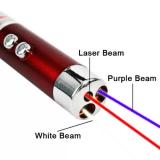 Móc khóa đèn laser 3 trong 1