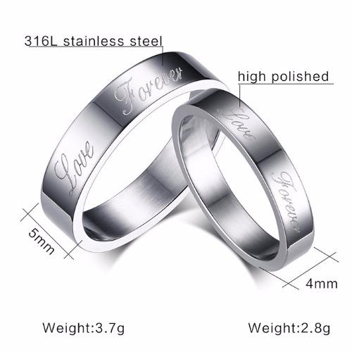[HCM]Nhẫn cặp Love Forever N238 (Màu bạc)