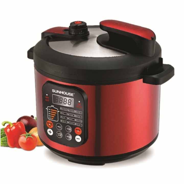 Nồi áp suất điện tử Sunhouse SHD1751 5L (Đỏ)