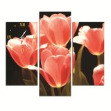 Đồng hồ tranh Tulip rực rỡ Vicdecor DHT0133