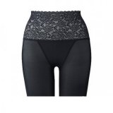 Quần gen bụng Uniqlo cạp ren BODY SHAPER (Đen)