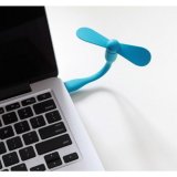 Quạt mini 2 cánh cổng USB thân silicon uốn dẻo (màu ngầu nhiên)